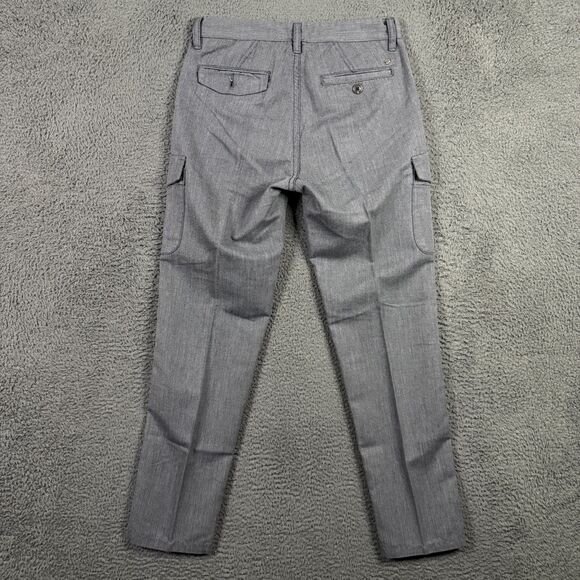 Armani Exchange Pants Mens 30x30 Gray Cargo Pants Slim Fit Wool Blend Designer - Picture 6 of 15